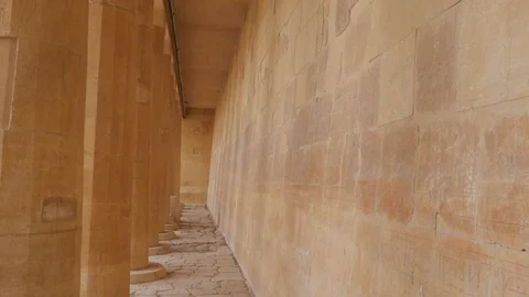 Corridor With Columns in the Building Stock Footage 87072061