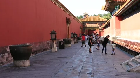 Corridor in the Forbidden City Stock Footage 203131919