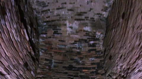Corridor in the fort, brick walls and arches. Stock Footage 48333353