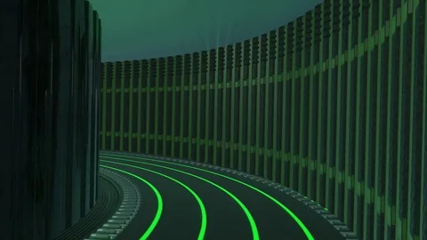 Corridor Green Animation Stock Footage 71388856