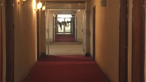 Corridor of guest house Stock Footage 253772498