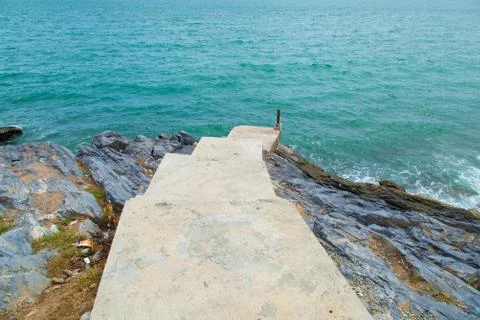 Corridor heading to the sea. Stock Photos