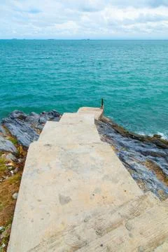 Corridor heading to the sea. Stock Photos