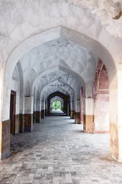 Corridor of the historic building Stock Photos