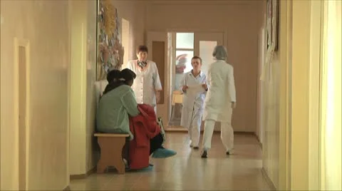 Corridor in the hospital Stock Footage 8919025