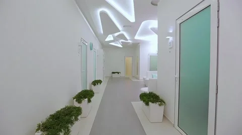 Corridor in hospital Stock Footage 56568378