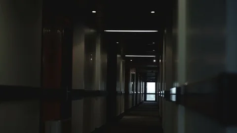 Corridor in a Hotel, Angled Shot Video stock 86595462