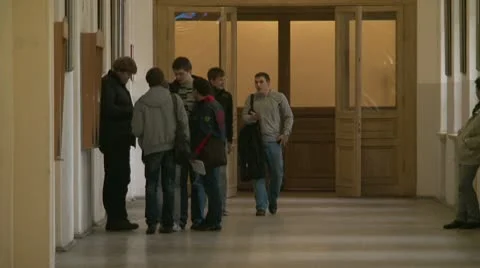 The corridor of the institute Stock Footage 10745462