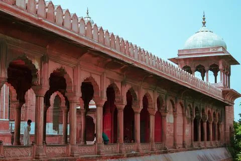 Corridor of an islamic mosque Stock Photos