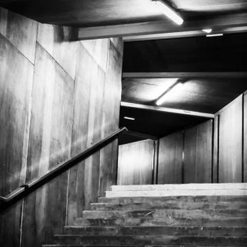 Corridor of the metro in works Stock Photos
