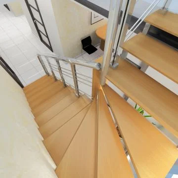 Corridor in modern office Stock Illustration