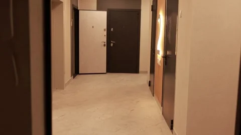 Corridor of a multi-storey modern house. Video stock 292884569