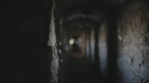 Corridor of a old castle Stock Footage 60701399