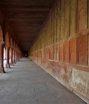 Corridor of an old fort Stock Photos