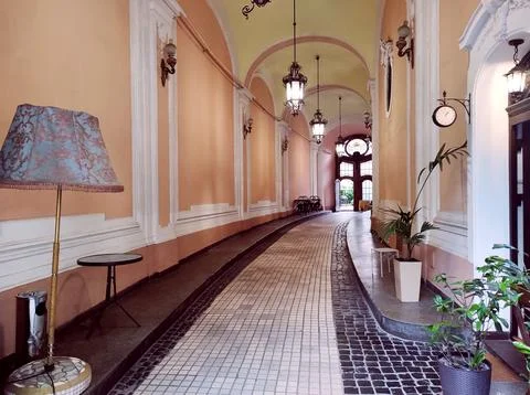 Corridor in an old house Stock Photos