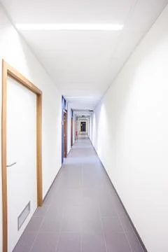 An corridor or hallway Stock Photos