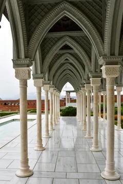 Corridor of the Rabati Castle landmark of the Samtskhe Javakheti region, Geor Stock Photos