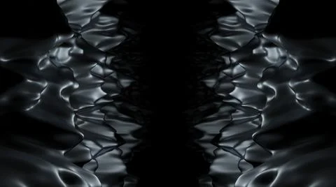 Corridor with ribbed walls. Design. 3D corridor with bumpy sharp walls. Dark Stock Illustration