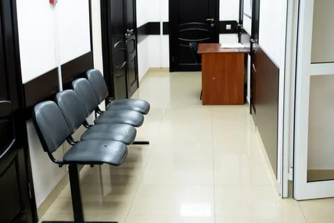 Corridor in the waiting building Stock Photos
