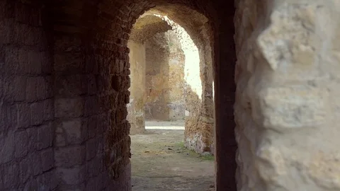 Corridors Of The Ancient Building Video stock 114254765