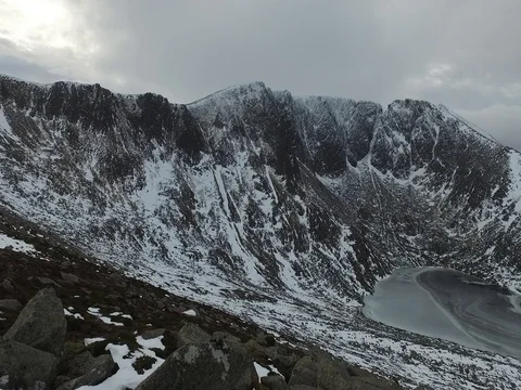 Corrie of Lochnagar and Lochnagar Summit Video stock 83098504