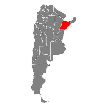 Corrientes of Argentina map symbol shape, travel web icon vector illustration 스톡 일러스트
