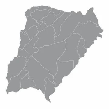 Corrientes province administrative map Stock Illustration