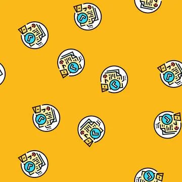 Corroborating evidence crime vector seamless pattern Stock Illustration