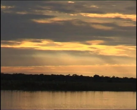 Corroboree Billabong Sunset - 04 Video stock 147979