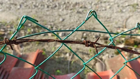 Corroded barbed wire Stock Footage 330518960