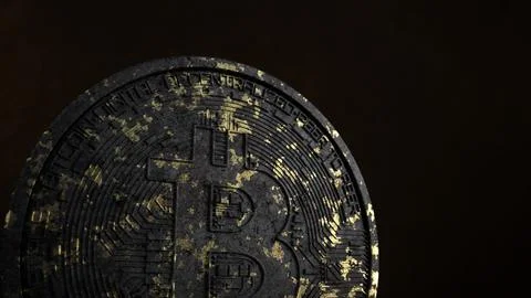 Corroded Bitcoin Stock Illustration
