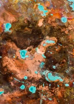 Corroded copper Stock Photos