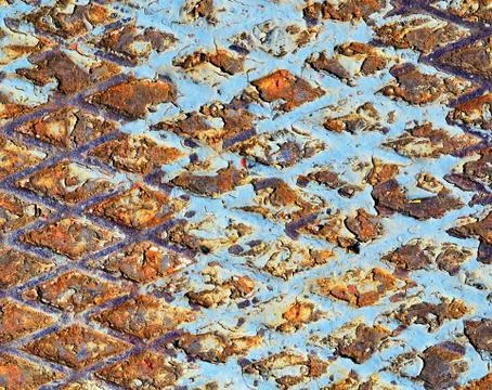 Corroded iron platform Stock Photos