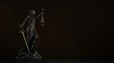 Corroded Lady of Justice Statue - outdated laws Stock Illustration