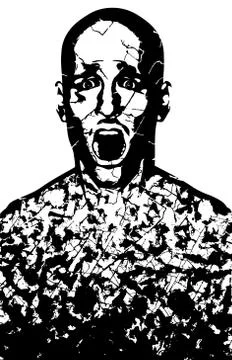 Corroded man Stock Illustration