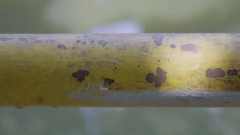Corroded Metal Rail Video stock 338342203