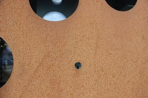 A corroded metal surface. Rusty ferrum background texture 库存照片