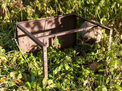 Corroded metal table Фото