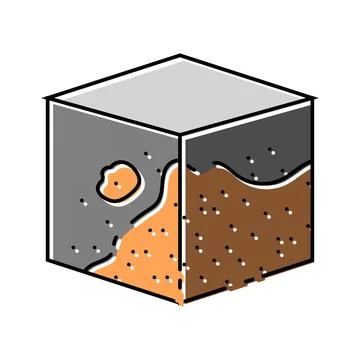 Corrosion materials engineering color icon vector illustration Stock Illustration