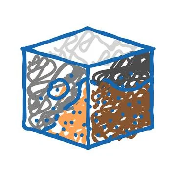 Corrosion materials engineering icon doodle illustration Stock Illustration