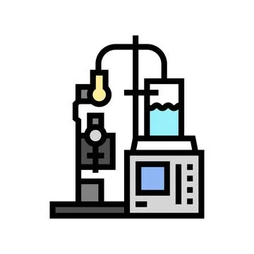 Corrosion testing materials engineering color icon vector illustration Illustrazione stock