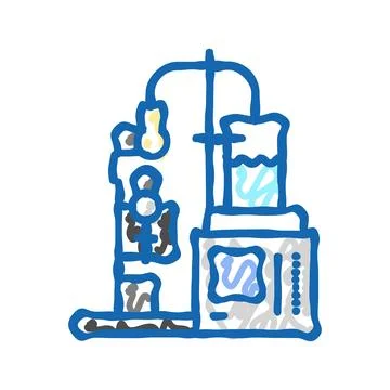 Corrosion testing materials engineering icon doodle illustration イラスト素材