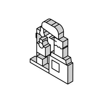 Corrosion testing materials engineering isometric icon vector illustration イラスト素材