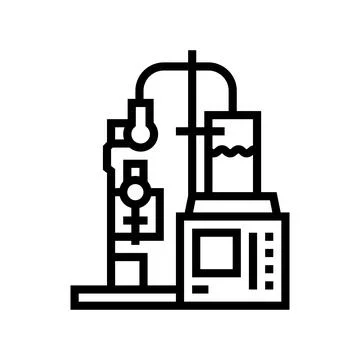 Corrosion testing materials engineering line icon vector illustration イラスト素材