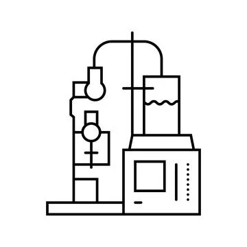 Corrosion testing materials engineering line icon vector illustration Stock Illustration