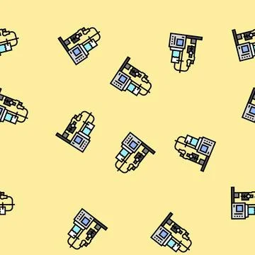 Corrosion testing materials engineering vector seamless pattern Stock Illustration