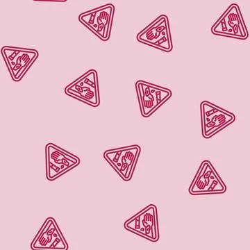 Corrosive bleach line vector seamless pattern Stock Illustration
