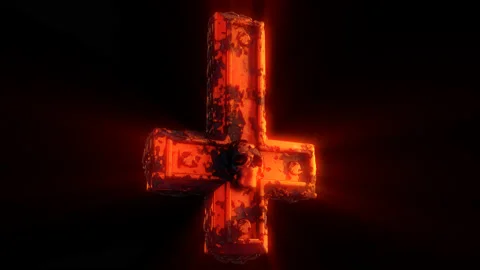 Corrosive Satan Cross Vj Loop Stock Footage 119132221