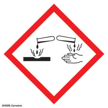 Corrosive warning sign Stock Illustration