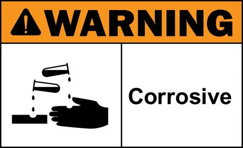 Corrosive warning sign. Stock Illustration